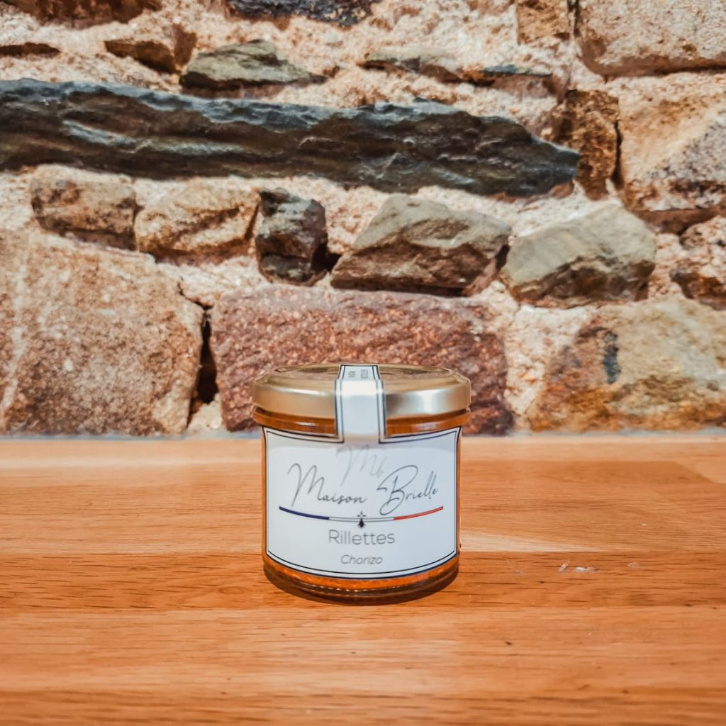 Rillettes Chorizo Maison Brielle – rillettes artisanales bretonnes au porc français et chorizo, pot 90 g.