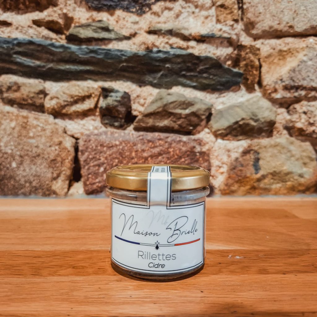 Rillettes Cidre Maison Brielle – spécialité bretonne au porc français parfumée au cidre, pot 90 g.