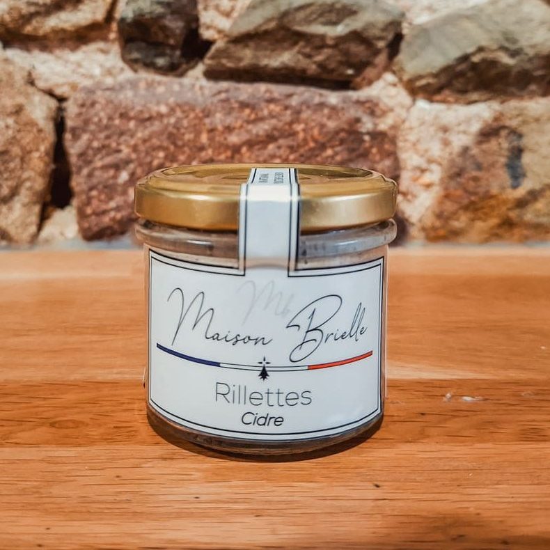 Rillettes Cidre Maison Brielle – spécialité bretonne au porc français parfumée au cidre, pot 90 g.