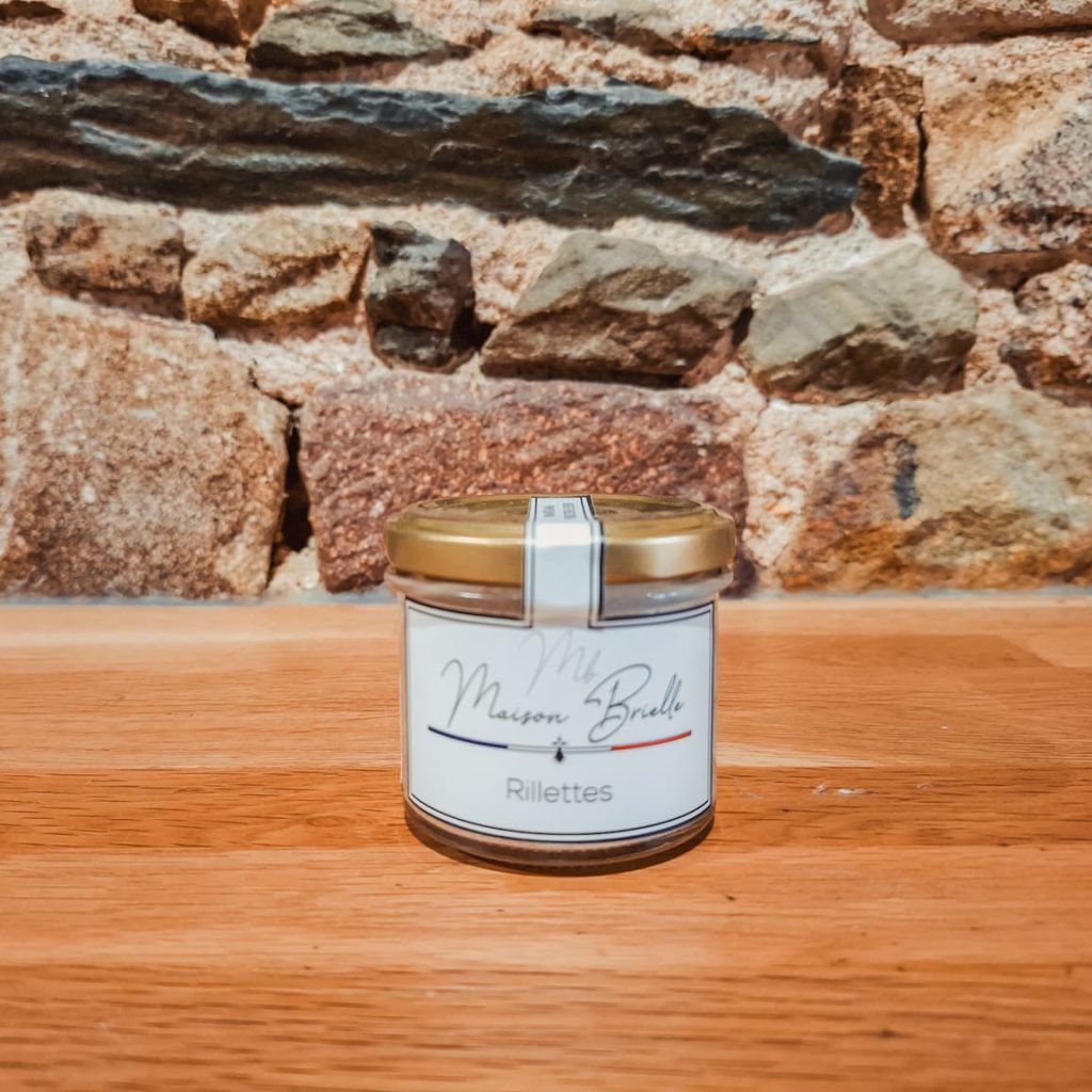 Rillettes Nature Maison Brielle – rillettes artisanales bretonnes au porc français, pot de 90 g.