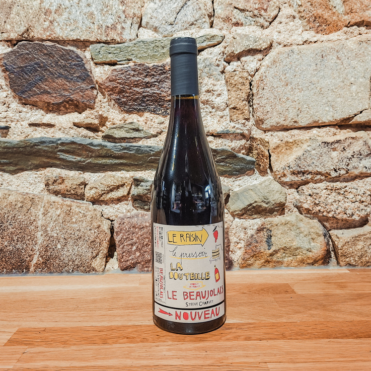 Beaujolais Nouveau 2025 Steeve Charvet, vin primeur gamay fruité et convivial, sélectionné par Gosiez.