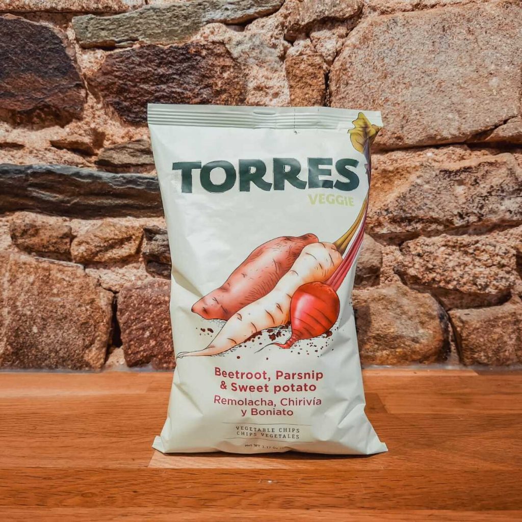 Sachet de chips Torres à la betterave, panais et patate douce – 90 g
