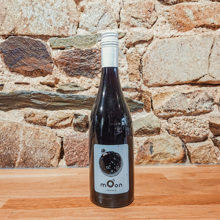 Moon rouge sans alcool des Vignerons de Tutiac, vin rouge 0% fruité et élégant, sélection Gosiez.