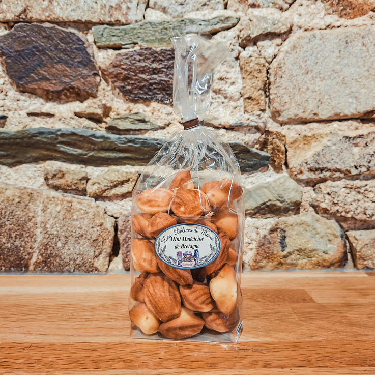 Mini madeleines nature artisanales Les Délices de Marie, fabrication bretonne à Vitré